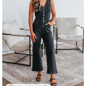 Black Denim Women's Jumpsuit